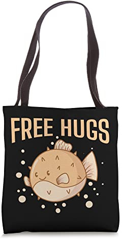 Aquarium Free Hugs Puffer Fish Tote Bag