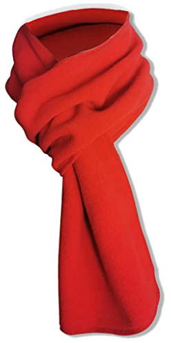 LEVIOC'S Fashion Warm Fleece Scarf Soft Lightweight Solid Color Autumn Winter Scarves Wraps Xmas Gift For Women Men Girls Boys,Multifunction Scarf,Red