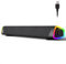 SOULION R30 Plus Computer Speakers, Wired USB Powered Bluetooth V5.3 PC Sound Bar, Colorful LED Lights with Switch Button, Computer SoundBar for Desktop Laptop Phone, Gray (3.5mm jack not support)