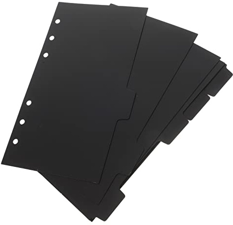 Lurrose 6 Blätter Innenseitenteiler Des Handbuchs Plastikbinder Bindemittelabscheider Registerkarten Für Ordnertrenner Trennblätter Aus Kraftpapier Tab-teiler Komponente Gefrostet A6 Pp