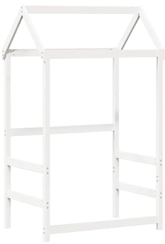 vidaXL Tetto Letto Bambini Bianco 98x70x176,5 cm Legno Massello Pino, tetto per letto, tettoia per letto bambini, baldacchino per letto bambini