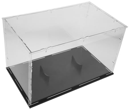 OUNONA Caja Expositora Acrílica Transparente de Rugby con Base Soporte Multiusos Almacenamiento y Exhibición Resistente y Duradero Organizar Equipos Deportivos Casa