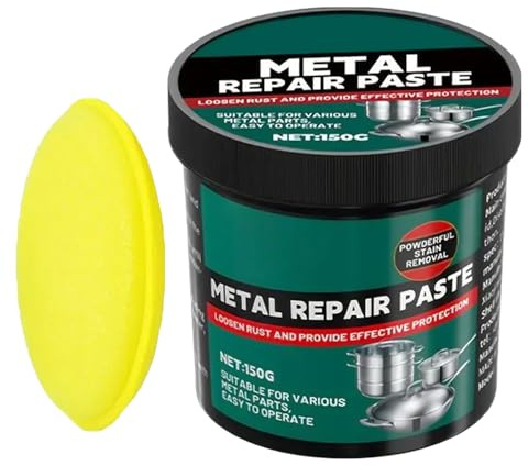 Pasta per la pulizia in acciaio inox, potente rimozione della ruggine, pulitore per pentole, pulitore per cucina domestica multiuso, per scala grassa, ruggine, macchie di olio ostinate, sporco