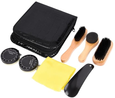 Kit d'entretien des chaussures, kit d'entretien des bottes en cuir – Ensemble de nettoyage portable pour homme et femme Routine quotidienne après la pluie Voyage Vacances Réunions de famille