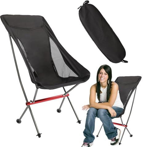 Folding Chairs for Outside - Portable Foldable Chair for Sitting,Anti-Slip Hiking Seat | for Fishing Camping Beach Picnic Patio Balcony Garden Backpacking Backyard