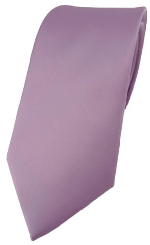 TigerTie Herren Krawatte – Klassische 7,5 cm Krawatte in flieder einfarbigem Design, ideal für Geschäftstermine, festliche Anlässe und die Freizeit