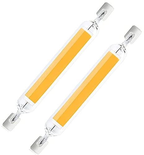 COITROZR R7s LED 118mm Dimmbar, Halogen Ersatz Lampe, 20W Birne, 360° Abstrahlwinkel, Gute Dissipation, 2 Stück 3000K Warmweiß COB Stab