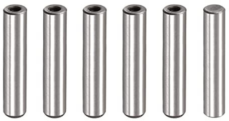 sourcing map M6 Innengewinde Spannstift 6Stk. 12x60mm Flach Kohlenstoffstahl Zylindrische Pin