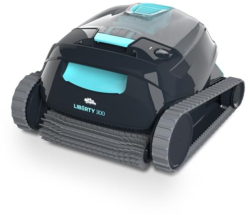 Dolphin Liberty 300 Robot Piscina Senza Fili, Pulizia Fondo, Pareti, Linea dell'Acqua, Filtrazione Ultra-Fine, 150 Min di Pulizia, Modalità Eco, Rilevamento Vocale, per Piscine Interrata fino 10m