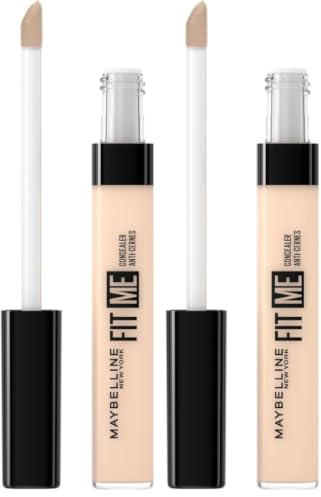 Maybelline New York - Anti-cernes Liquide Ton Sur Ton Fit Me Matte & Poreless - Tous Types de Peaux - Teinte : Nude (08) - 6,8 ml