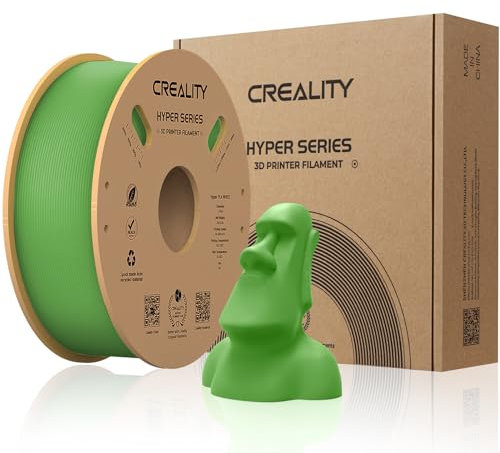 Creality offizielles 3D Drucker Filament, Hyper PLA High Speed Filament, 1.75mm 3D Druck Filament für Hochgeschwindigkeitsdruck, Maßgenauigkeit +/-0.02mm, 1kg/Spule - Grün