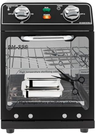 biniliubi Armoire StéRilisateur Haute TempéRature Chaleur SèChe Air Chaud Panier Amovible Acier Inoxydable Manucure Salon Cabinet StéRilisation EsthéTique BoîTe SéChage Efficace Intelligente