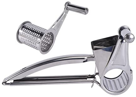 PRETYZOOM Râpe à Fromage Acier Inoxydable Broyeur à Fromage Rotatif Coupe-fromage Portable Outil De Cuisine