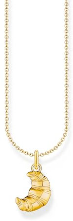 Thomas Sabo Kette mit Croissant-Anhänger vergoldetes Silber KE2229-413-39