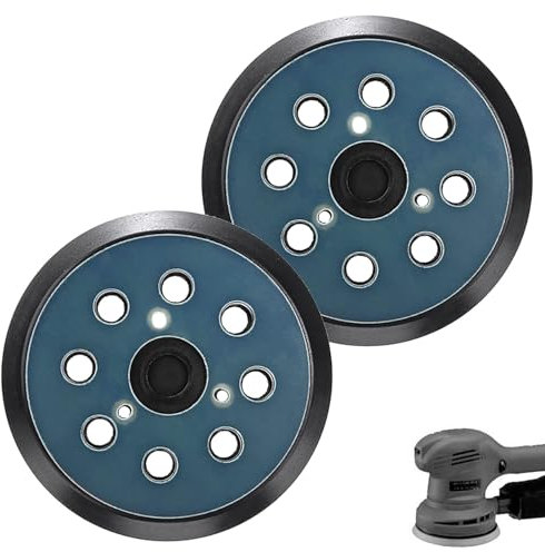 2Pcs Plateau Ponceuse pour Makita 125mm, Plateau de Ponçage 8 trous pour Makita BO 5010, 5030, 5031, 5041, DeWalt DW420, DW421, Porter Cable 390, 382, 343
