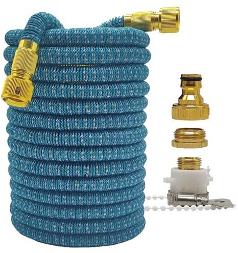 Canna Acqua Giardino Tubo flessibile for acqua da giardino ad alta pressione espandibile 2.5-30 Lavaggio for auto Tubi for irrigazione for esterni Strumento for irrigazione agricola(Color:Blue Grey ho