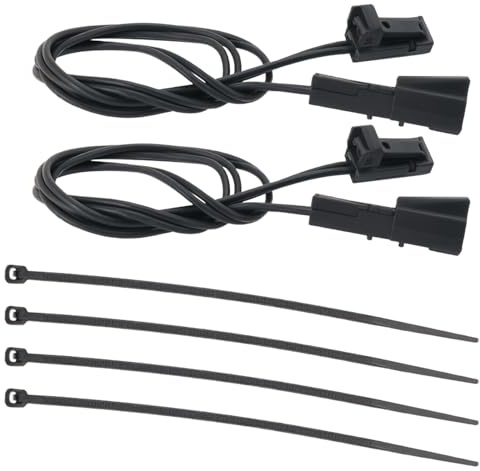 OTOTEC 2 Pezzi 2 Pin Maschio A Femmina Modifica Auto E Riparazione Spina Cablaggio Lunghezza 40 Cm Con Fascetta 4B0971832 4E0972575 907650.02 Compatibile Con Volkswagen