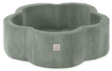 MISIOO bollbad baby från 1 år – skumbollbad barn – 95 x 30 cm – blomform – vänlig design för små upptäcktsresande – perfekt för barnrum – lekrum och barnfester