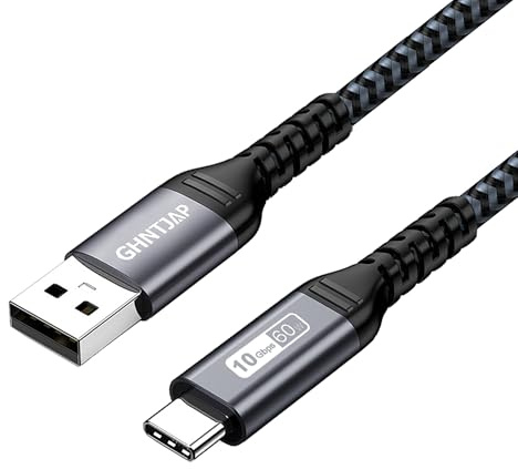 GHNTJAP USB C Kabel 0,5m,10 Gbps USB 3.2 Gen 2 USB C Ladekabel,60W USB auf USB C Kabel Nylon USB Typ C Kabel kompatibel mit iPhone 16 15,Galaxy S24 S23 S22,PS5 Controller,Android Auto