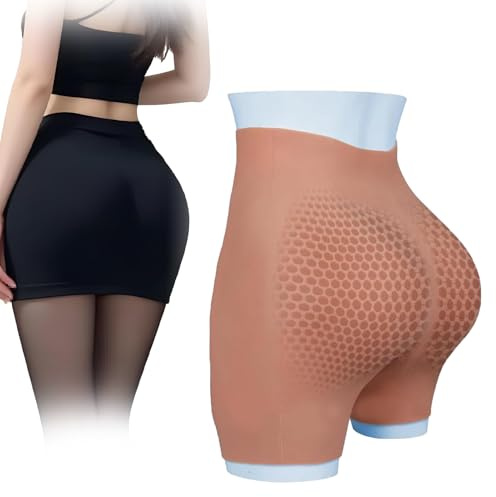 SoTUCR Bragas De Silicona para Glúteos Transpirables Acolchadas con Efecto Push-Up Realzadoras De Caderas Ropa Interior De Panal para Crossdresser,Color 3,Thicken Hips 3.5cm