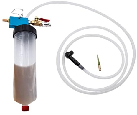 Extractor de fluidos automotrices - Purgador de frenos universal, evacuador neumático | Para coches, motocicletas, camiones, RV, SUV, bomba de cambio de, mantenimiento al vacío, tanque de succi