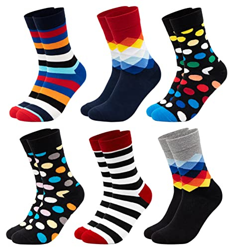 Occulto UOMO CALZE FANTASIA (6 PAIA) in COTONE 39-42 Mix2