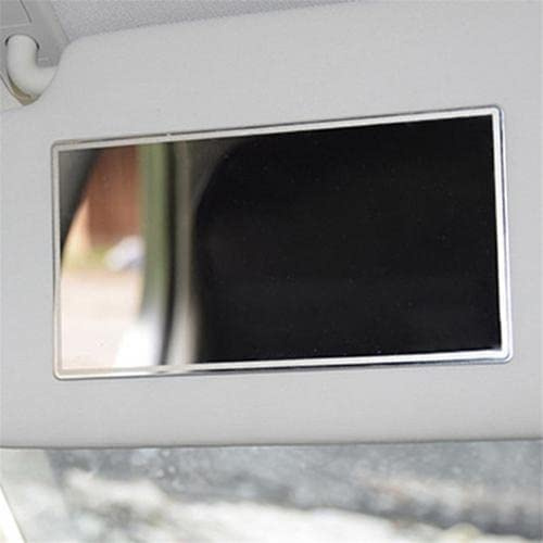 Stainless Steel Car Visor Mirror - Self-Adhesive Seatback Makeup Vanity Mirror for Sun Visor and Seat Back, 150X80mm