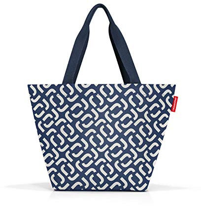 reisenthel shopper M in Signature Navy – Geräumige Shopping Bag und edle Handtasche in einem – Aus wasserabweisendem Material
