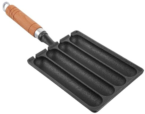 DECHOUS Sausage Mold Pan Cast Iron Cooking Pan Natural Casings Hot Dog Molding Non-Stick Easy to Clean for Home Baking
