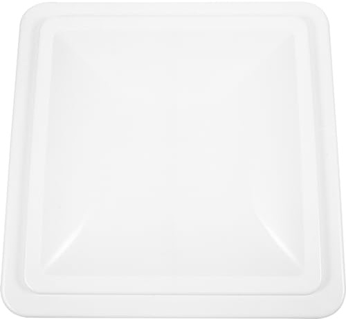 CHILDWEET 14 Inch Rv Vent Cover for Roof Ventilation and Heat Isolation White Plastic Camper Vent Hood Fits 14x14 Inches Roof for and Motorhome