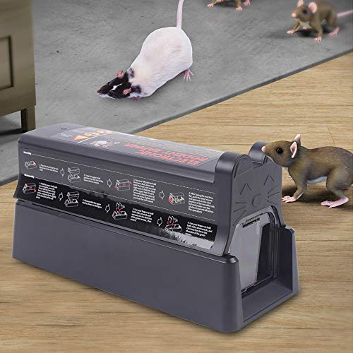 Elektrische Mausefalle, 7000 V, für Ratten, mit Adapter zum Fangen von Mäusen im Innen- und Außenbereich, Ratten, Wühlmäusen, und anderen Nagetieren, gegen Ratten