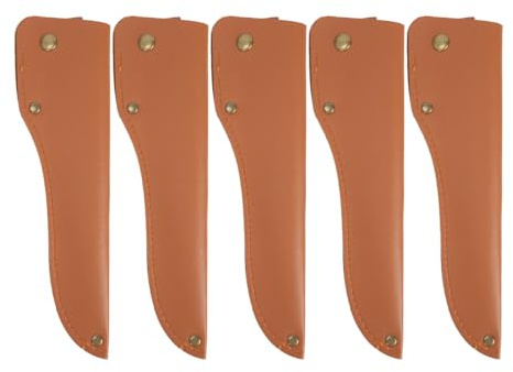 DONGKER Étui a Couteaux en Cuir,5 Pièces Pochette a Couteaux de 8 avec Boucle de Ceinture pour Couteaux a Filet et a Désosser de 6 a 8 Pouces pour la Pêche en Plein Air (sans Lames)
