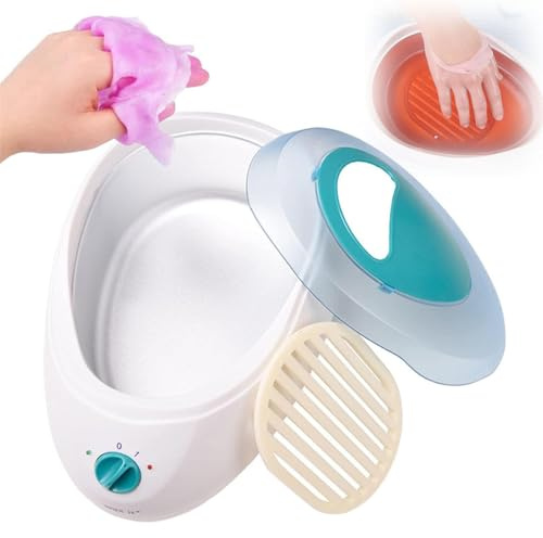 MTTXY Macchina per Cera di Paraffina, Riscaldatore di Paraffina con Rivestimento in Alluminio da 2300 Ml, Vaso da Bagno di Paraffina da 200 W per La Cura della Cera per Mani e Piedi nella Spa