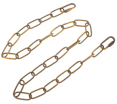 Ciieeo Cadena Para Lámpara Colgante De Hierro Desmontable 3x0,9 m Con Cierres 4 Mm Color Oro Antiguo Para Lámparas De Araña y Luces Colgantes, Repuesto Para Iluminación Interior