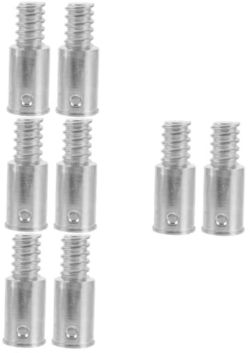 VALICLUD 4sets Broom Handle Threaded End Adapter Durable Extension Pole Attachments for Rods Convenient Broom Handle Parts for DIY and Cleaning Projects 2pcs*4
