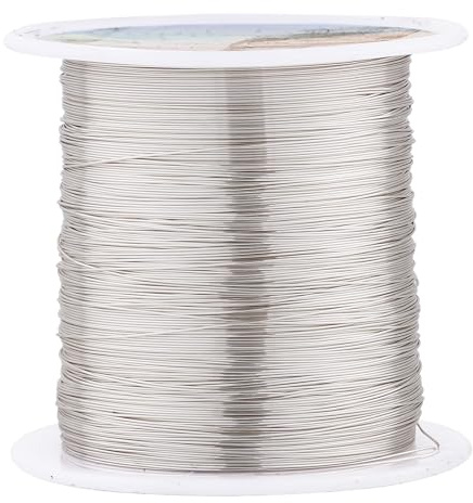 328 Feet Tarnish Resistant Copper Wires 28 Gauge Jewelry Craft Wires Beading Wire for Jewelry Making, Wire Wrapping and Crafting(Silver)