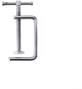 G Clamp for Woodworking, F-Clip Carpentry Clamping Device with Firm Grip, Steel Construction for Durable Use, Non-Slip Rubber Pads, 147mm Max Opening(B)