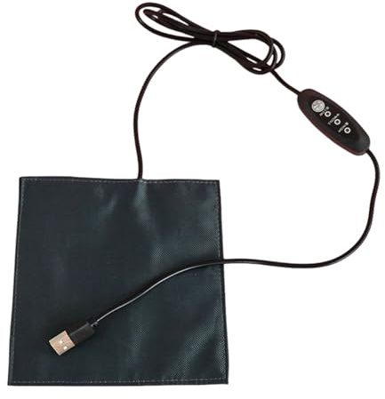 Generisch Cojín térmico para mascotas - Estera térmica de carga USB, alfombrilla térmica para hámsters, para animales, pájaros, reptiles e interiores, exterior, hogar, invierno, clima frío y viajes