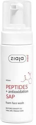 Ziaja Med Péptidos Espuma Limpiadora Facial con SAP Antioxidante 150ml para Pieles Maduras