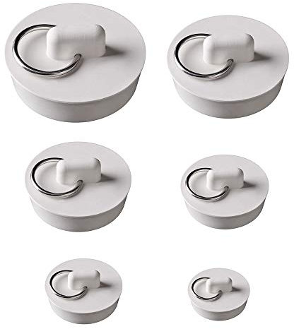 Lezed Gummi Waschbecken Stopper Drain Stopper Plug Abflussstopfen Abflußstöpsel Wasserbeckenstöpsel Abfluss-Stopfen Abflussstopper für Abflüsse Stopfen für Badewanne, Küche und Bad 23-40mm 6 Stück