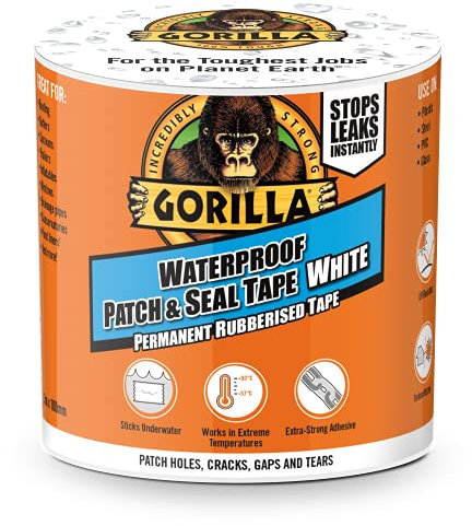 Gorilla Waterproof Patch & Seal Tape White 3m