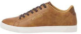 JACK & JONES Jfwboss PU Sneaker Hombre, Coñac, 41 EU