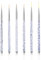 Sibba Applicatori di Pennelli per Eyeliner Attivati Ad Acqua per Trucco Degli Occhi Punta Fine Angolata in Plastica Piccole Tavolozze e Micro Sottili Set di Pennelli Nail Art (6 Pezzi Trasparenti)