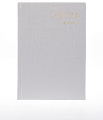 Collins Debden Essentials ESSA53M.48-2324 akademischer Kalender 2023–24, A5, Wochenansicht, Mitteljahresplaner (Termine), Schul-, College- oder Universitäts-Tagebuch, Juli 2023 bis Juli 2024, Silber