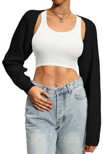 Navneet Bolero dam boleros kort oversize stickad tröja Y2K crop top Shrug vinter kofta kofta tröja