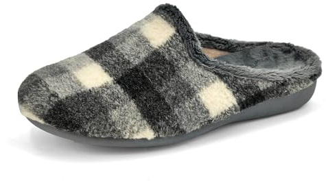 JOMIX Zapatillas Casa Hombre Invierno con Plantilla Extraíble Fabricadas en España Pantuflas Hombre a Cuadros