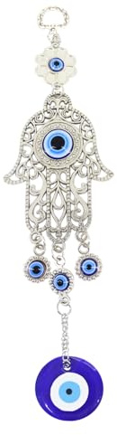 Amuleto Colgante de Pared Ojo Turco Mal de Ojo para Buena Suerte y Protección en casa (Mano de Fatima con Ojo Turco)