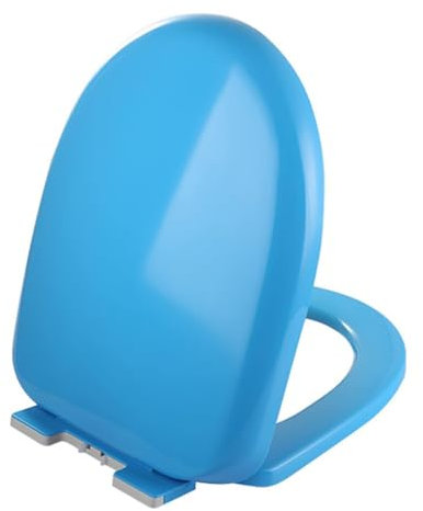 Abattant WC en forme de U avec charnière à dégagement rapide, sûr et silencieux, bleu pour un nettoyage facile, capacité de charge de 180 kg