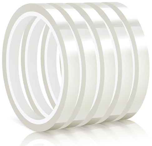 Fyguard 5 Rolls Heat Tape Sublimation, 10mm x 30m Heat Resistant Tape Thermal Heatproof Tape for Electronics Printing Circuit Board