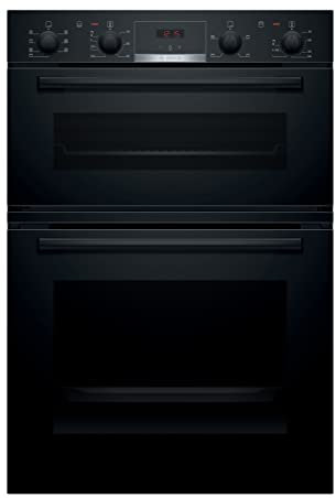 Bosch Home & Kitchen Appliances Bosch MBS533BB0B Serie 4 Multifunction Electric Built In Double Oven With Catalytic Cleaning - Black
